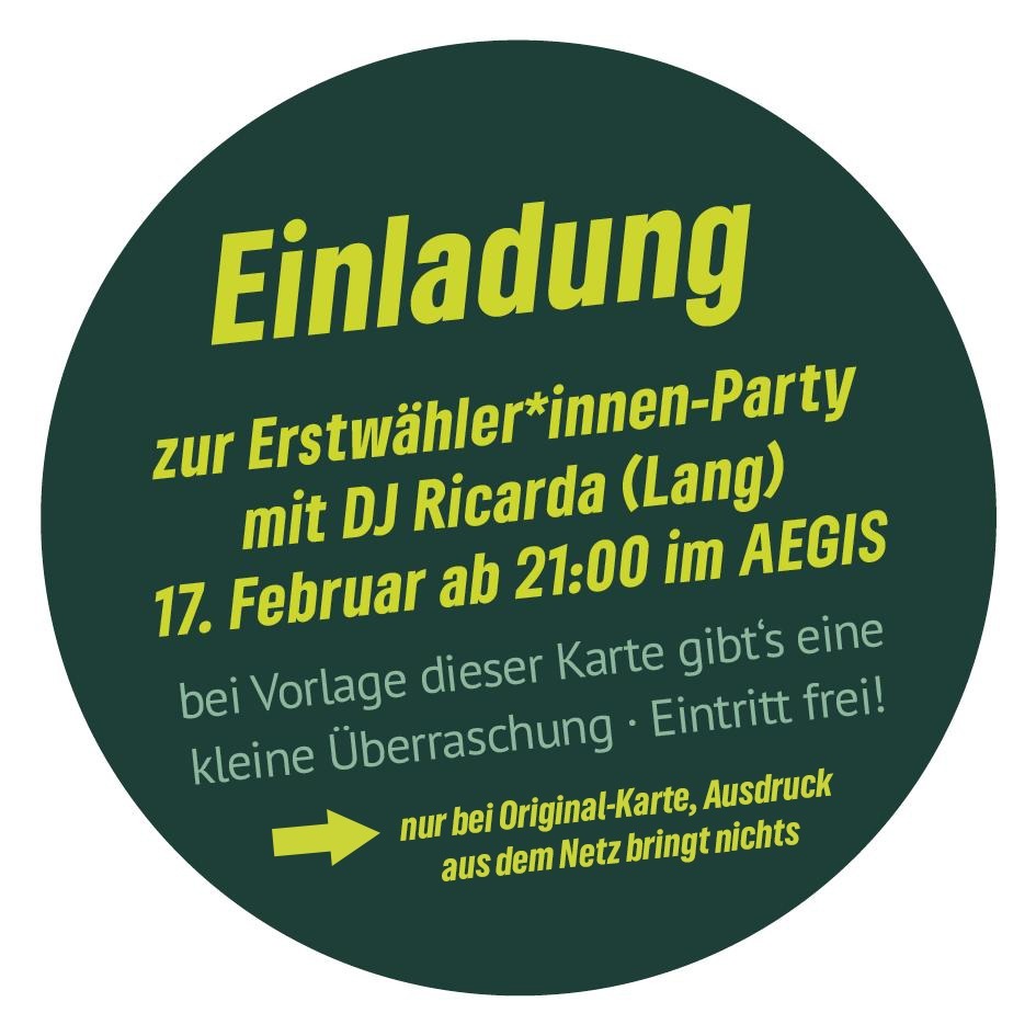 Einladung zur Erstwähler*innen-Party