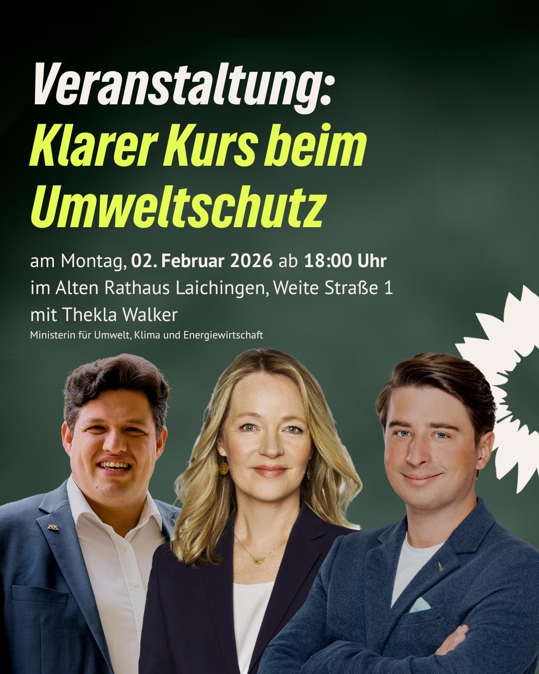 Werbeposter "Klarer Kurs beim Umweltschutz"
